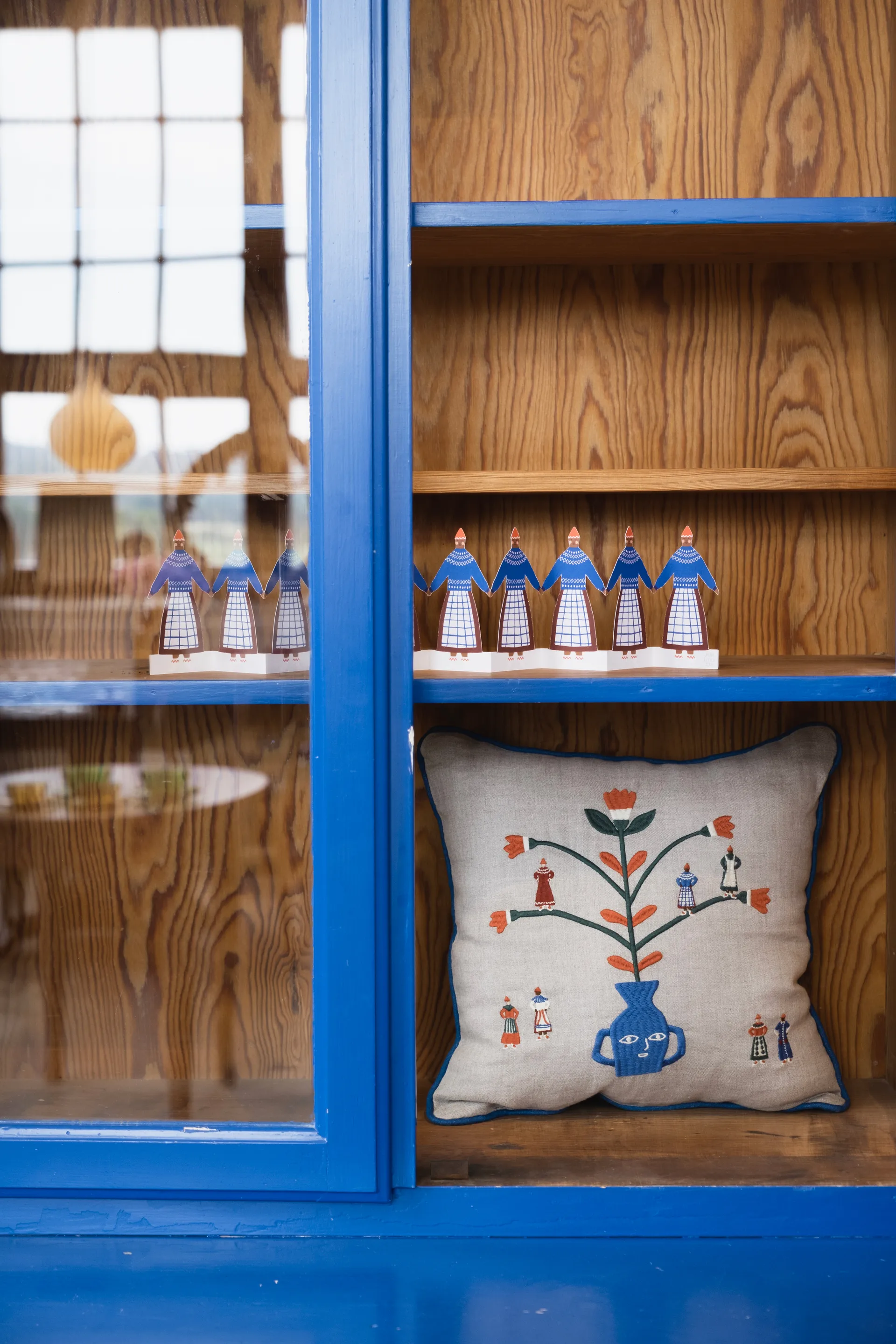 Seasonal 베개 커버 38x38 cm, Natural-blue Fine Little Day | 파인리틀데이