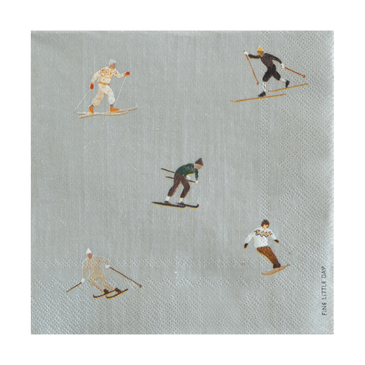 Skiers 냅킨 25개 세트 - Grey - Fine Little Day | 파인리틀데이
