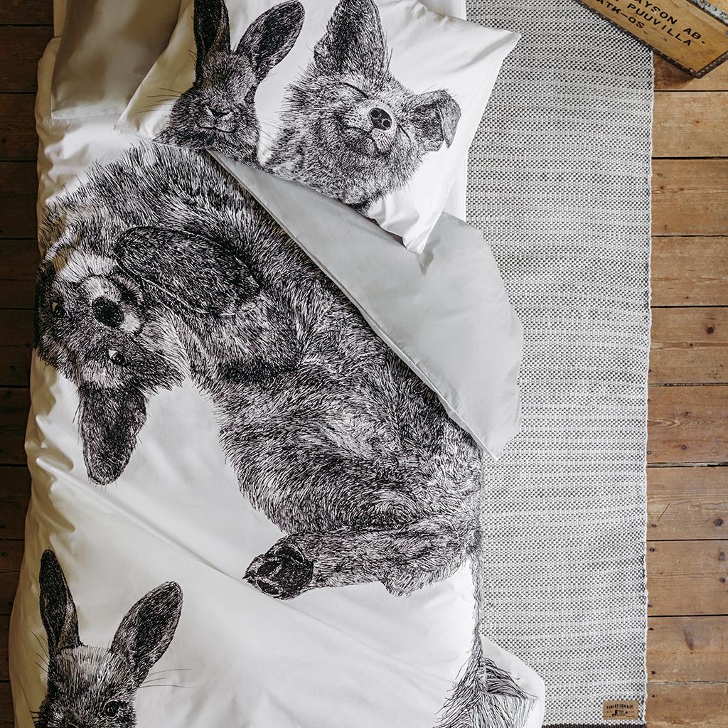 Villipedot 침구 세트, black-white Finlayson | 핀레이슨