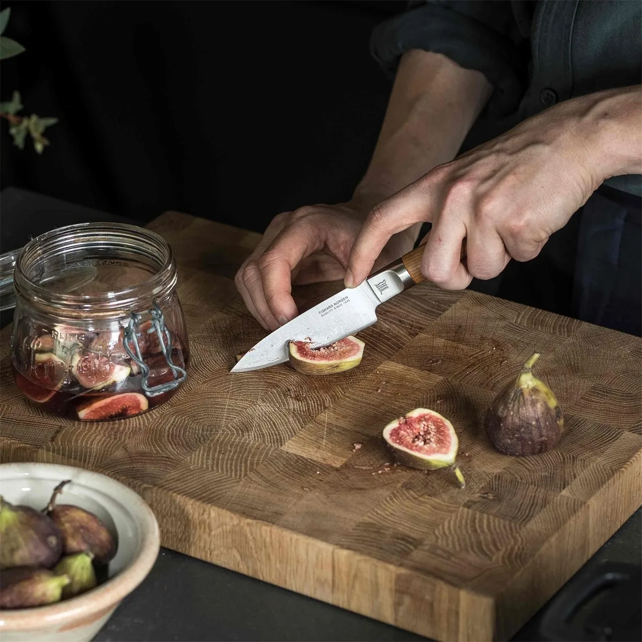 노르덴 나이프 세트 2 pcs, Stainless steel-birch Fiskars | 피스카스