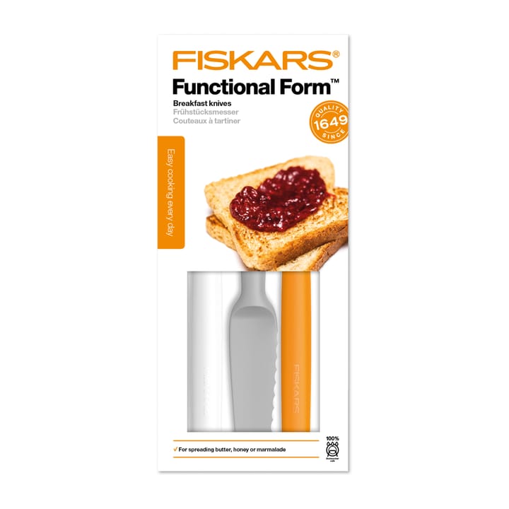 펑셔널 폼 버터 나이프 3개 세트 - grey-orange-white - Fiskars | 피스카스