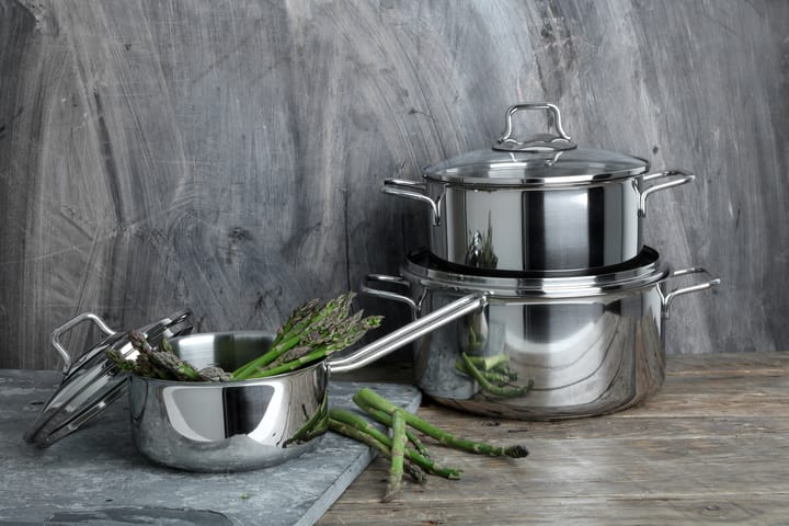 피스카스 냄비 & 소스펜 세트 & 글래스 덮개 3 피스, Stainless steel Fiskars | 피스카스