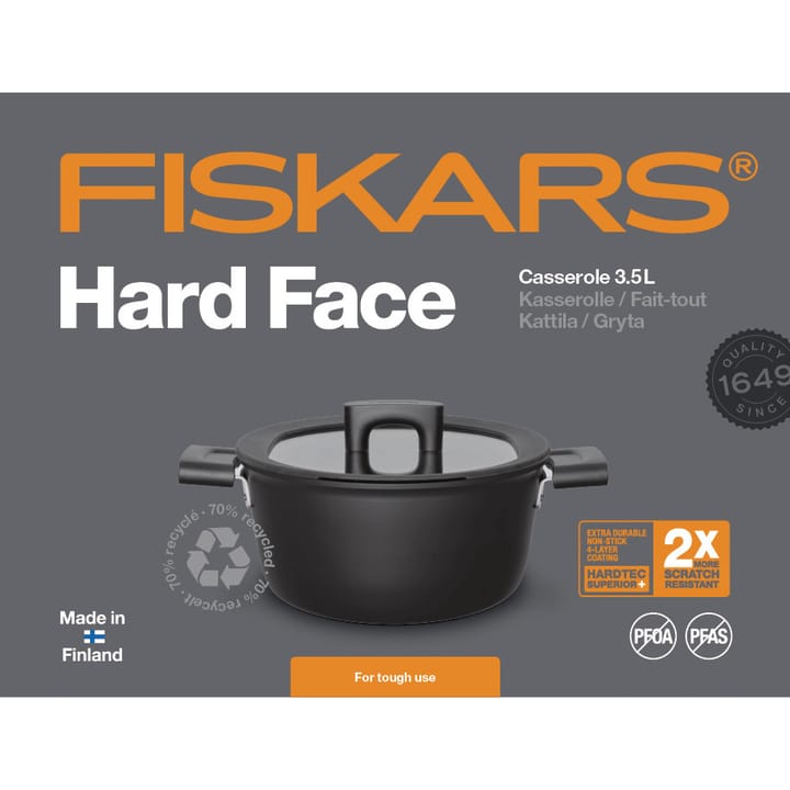 하드페이스 냄비 (덮개 포함) - 3.5 l - Fiskars | 피스카스