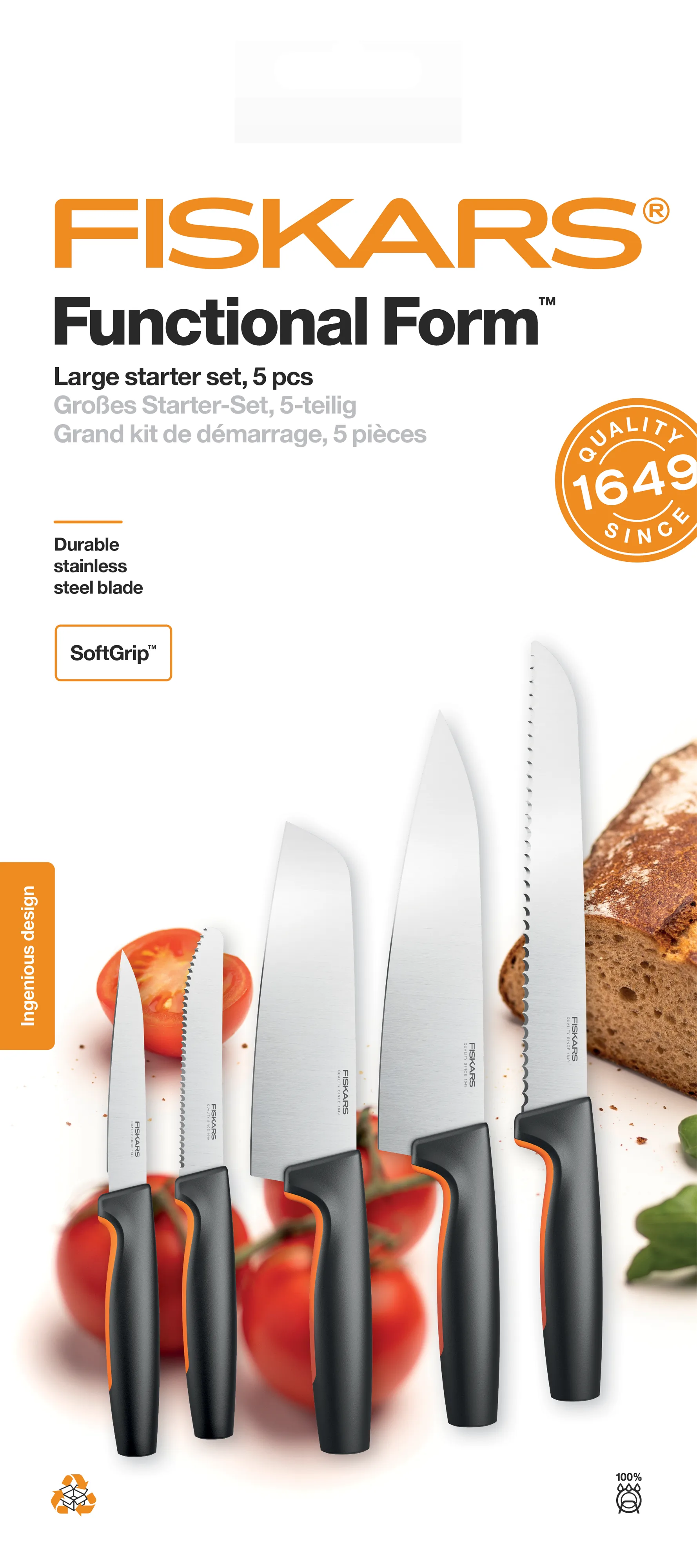 펑셔널 폼 나이프 세트 라지, 5 pieces Fiskars | 피스카스