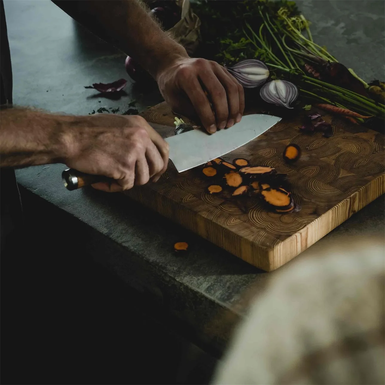 Norden 셰프 나이프 + 채소칼 나이프 세트 2개 구성, Stainless steel-birch Fiskars | 피스카스