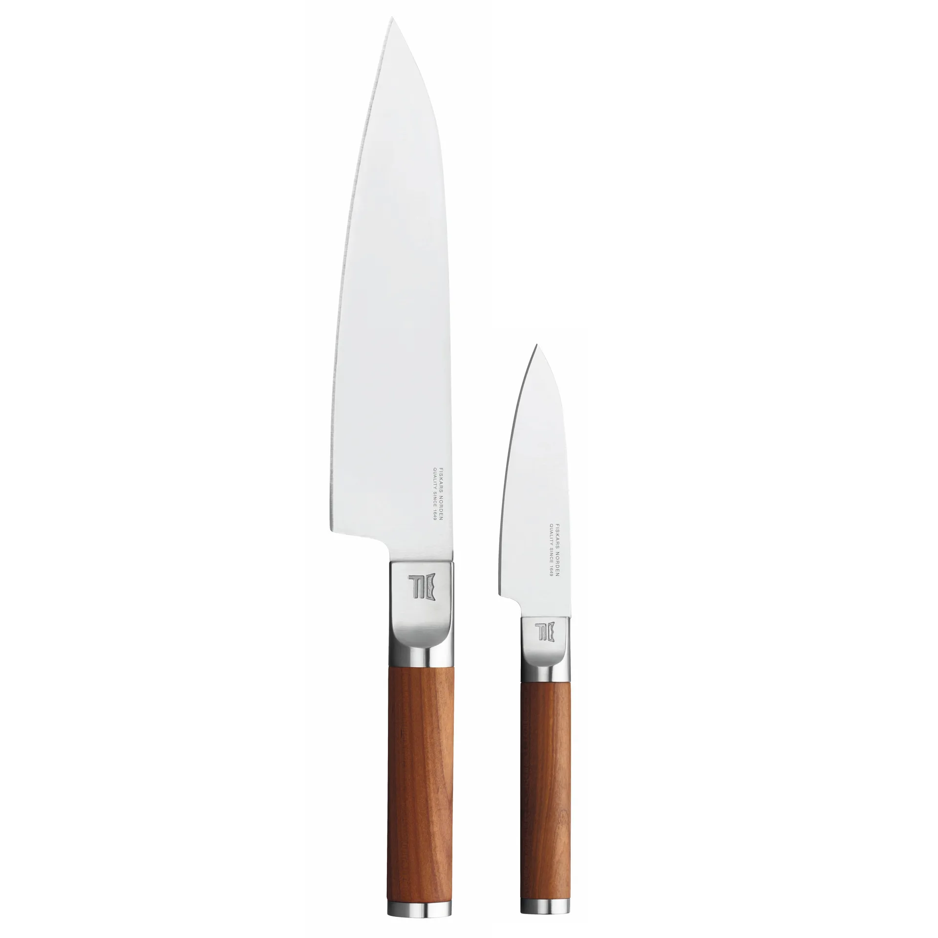 Norden 셰프 나이프 + 채소칼 나이프 세트 2개 구성, Stainless steel-birch Fiskars | 피스카스
