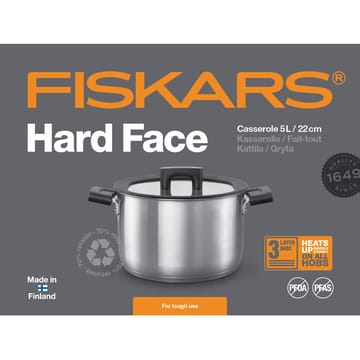 하드페이스 Steel 냄비 (덮개 포함) - 5 l - Fiskars | 피스카스