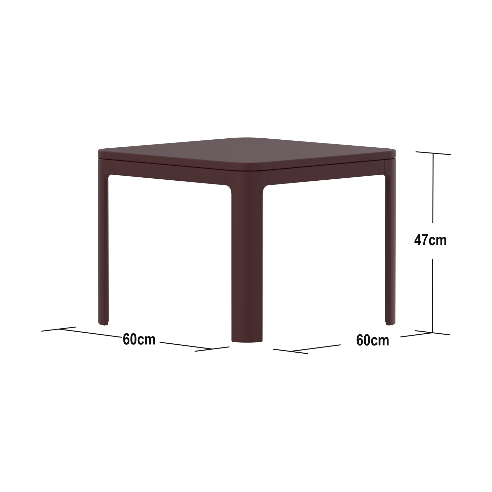 노바 테이블 47x60x60 cm, Pomegranate Plywood FLEXA | 플렉사