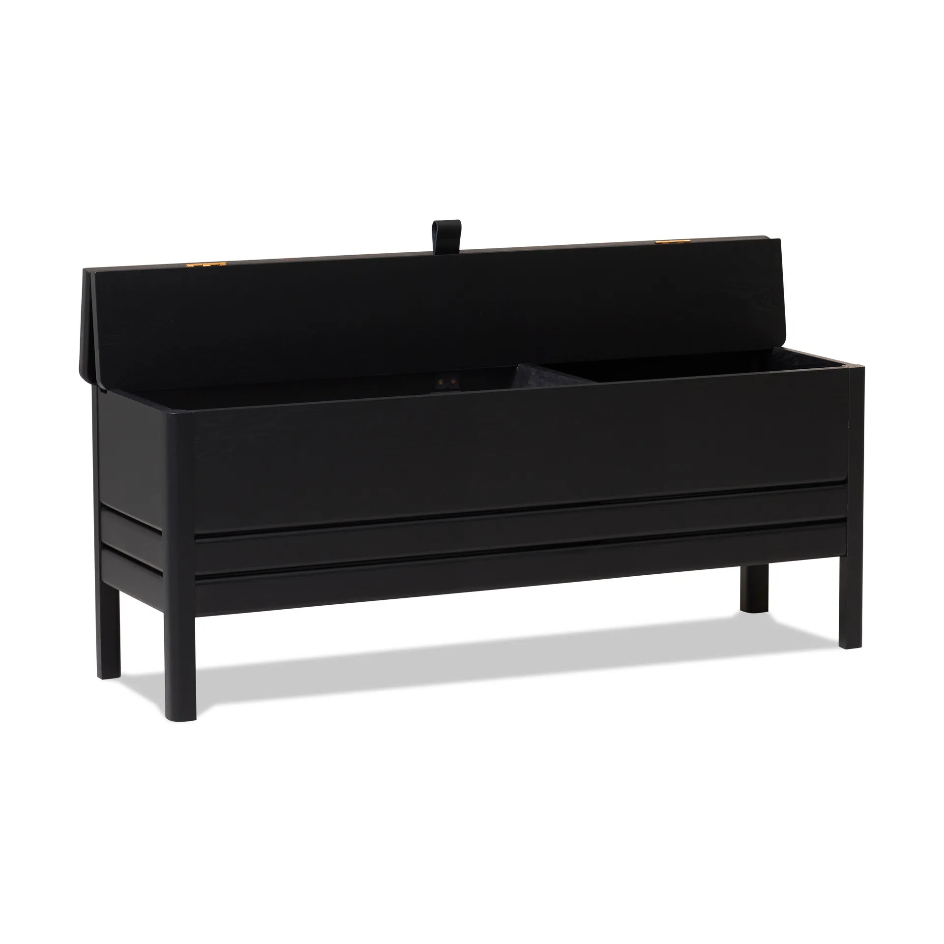 에이 라인 수납 벤치 111 cm, Black Form & Refine