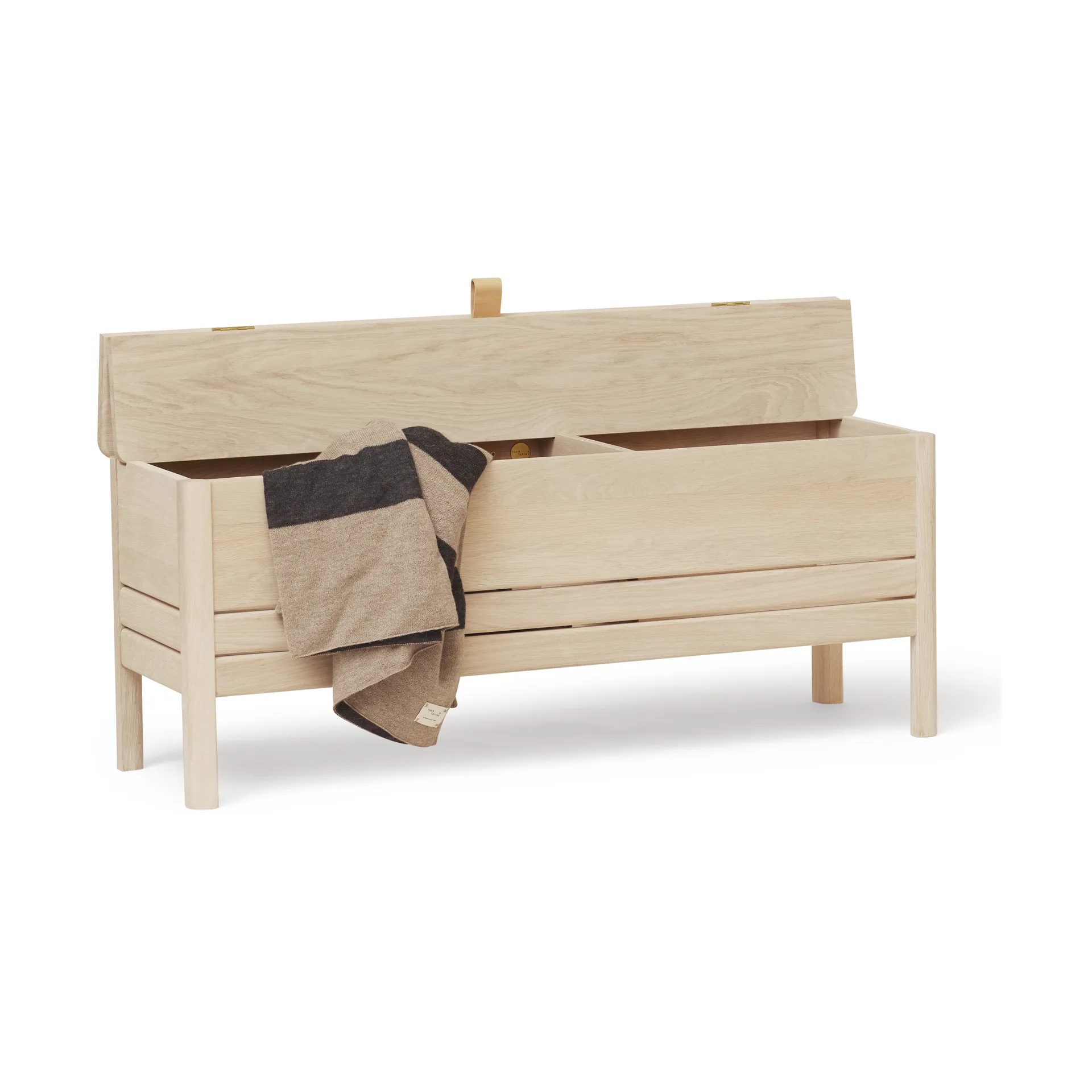 에이 라인 수납 벤치 111 cm, White oak Form & Refine