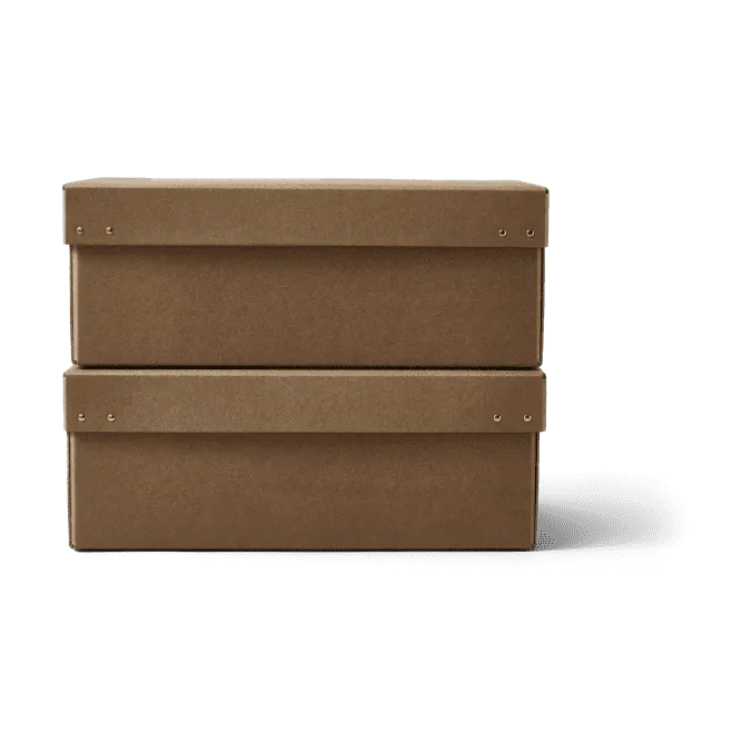 오디너리 수납 박스 2개 세트, Brown Form & Refine