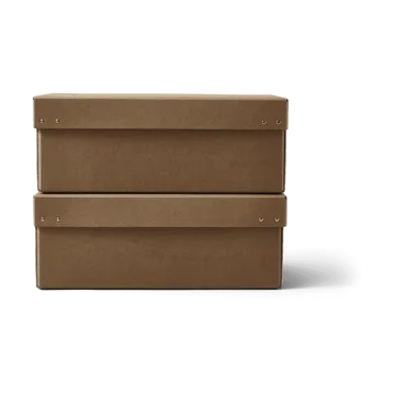 오디너리 수납 박스 2개 세트 - Brown - Form & Refine