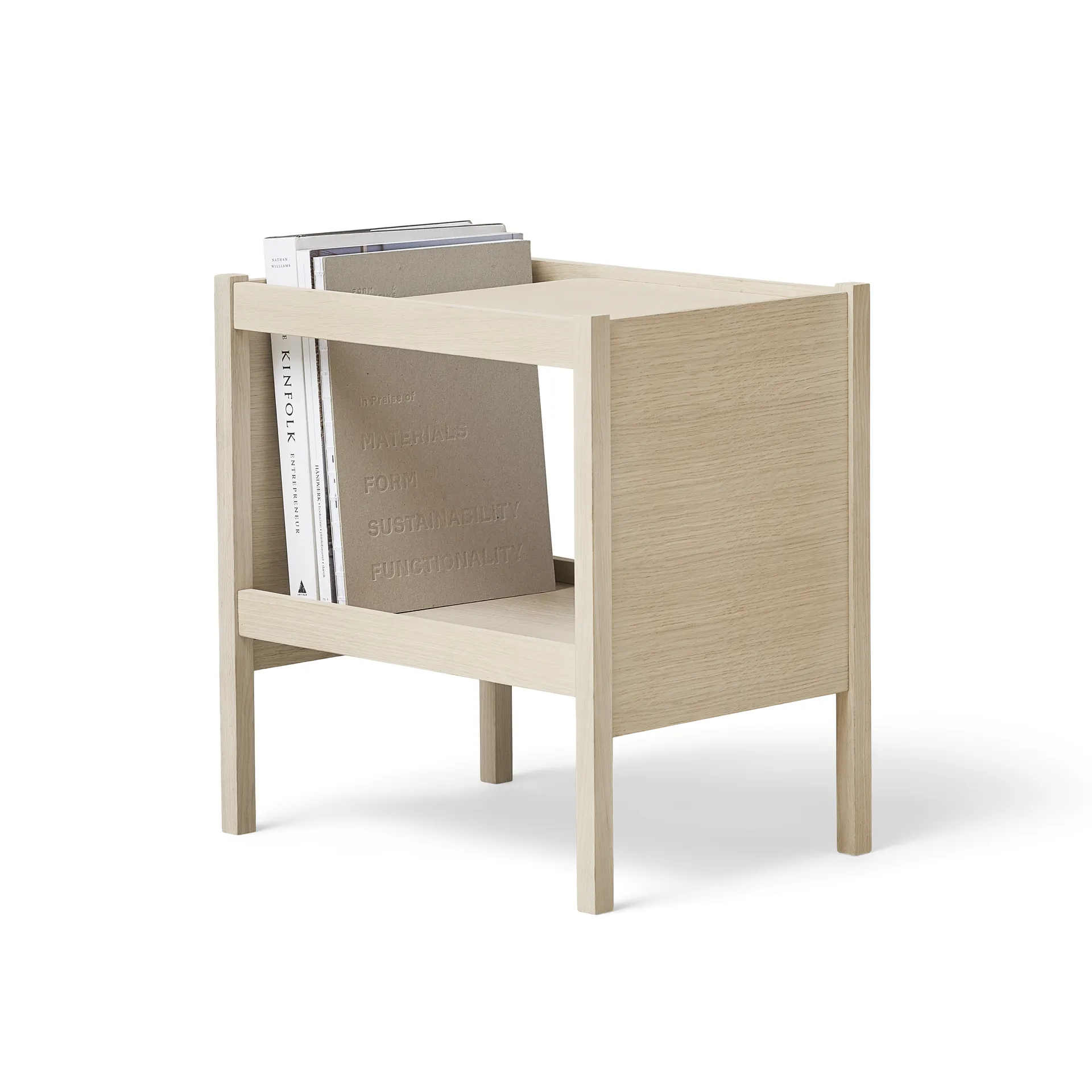 저널 사이드 테이블 29x43 cm, White oak Form & Refine