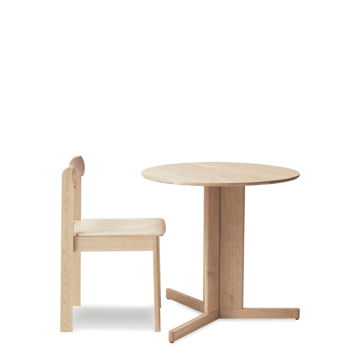 트레포일 다이닝 테이블 Ø75 cm, White oak Form & Refine
