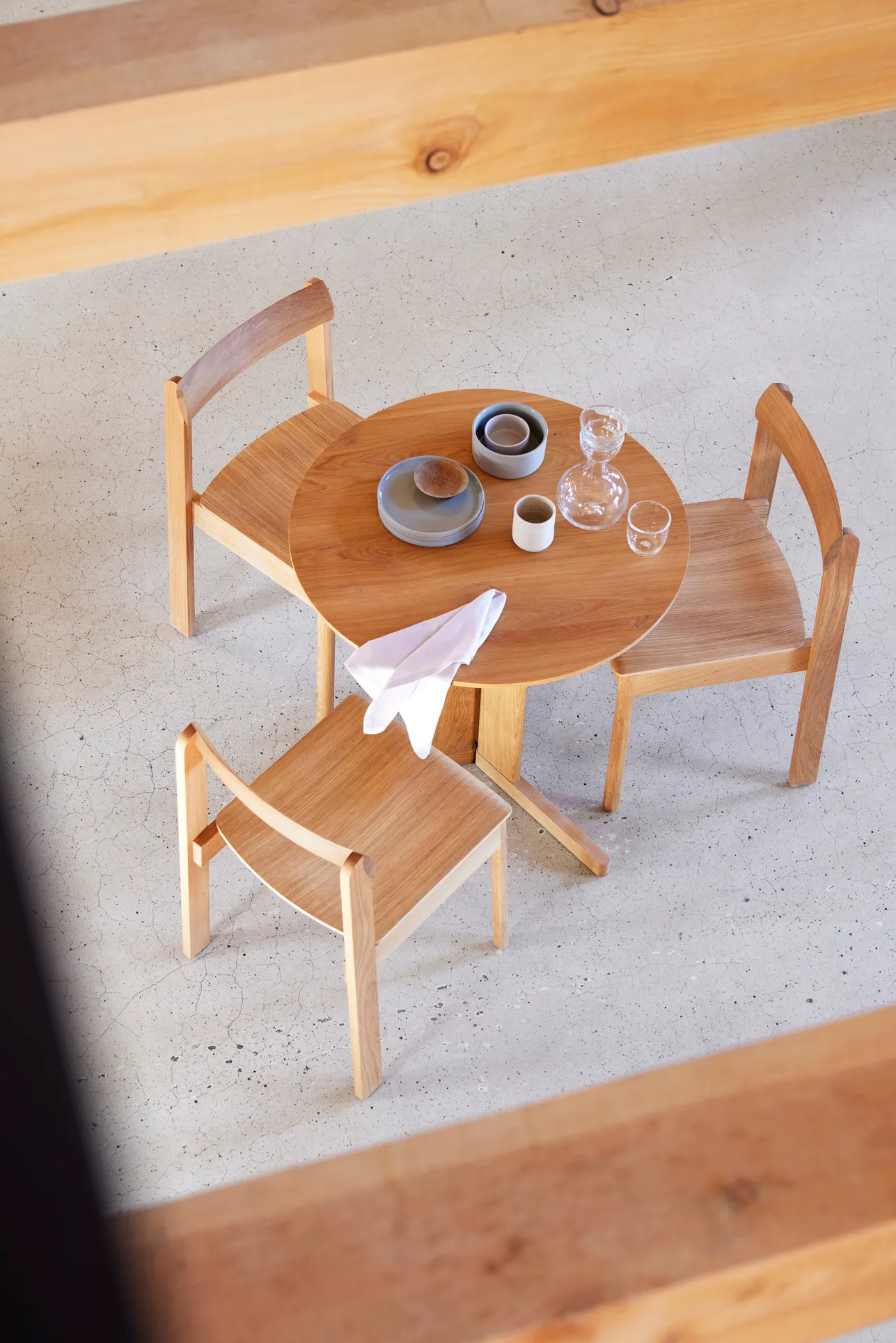 트레포일 다이닝 테이블 Ø90 cm, Oak Form & Refine