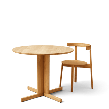 트레포일 다이닝 테이블 Ø90 cm - Oak - Form & Refine