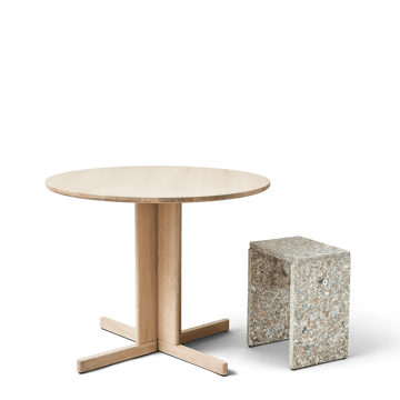 트레포일 다이닝 테이블 Ø90 cm - White oak - Form & Refine