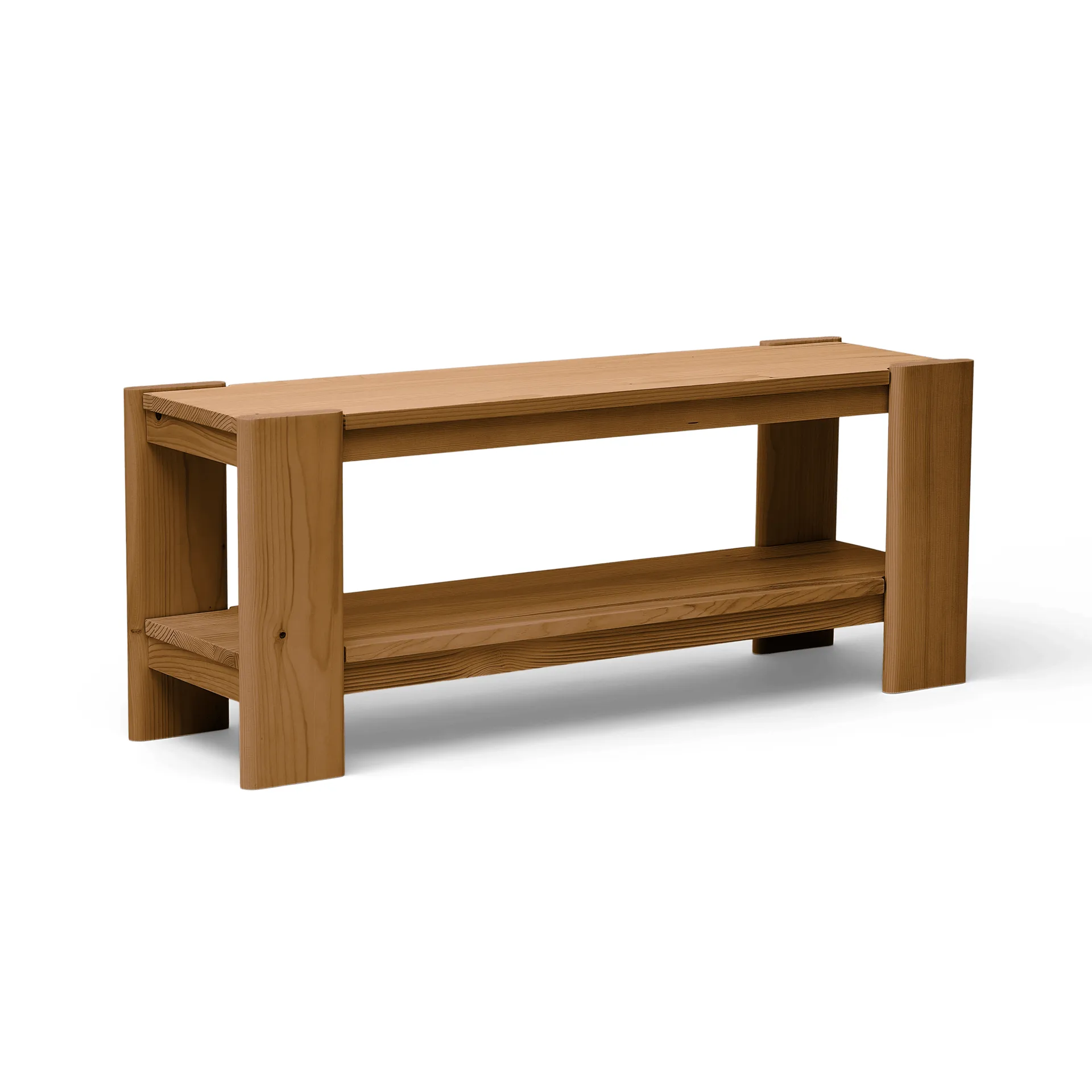 빔 벤치, Deep brown pine, 112x45x33 cm Form & Refine