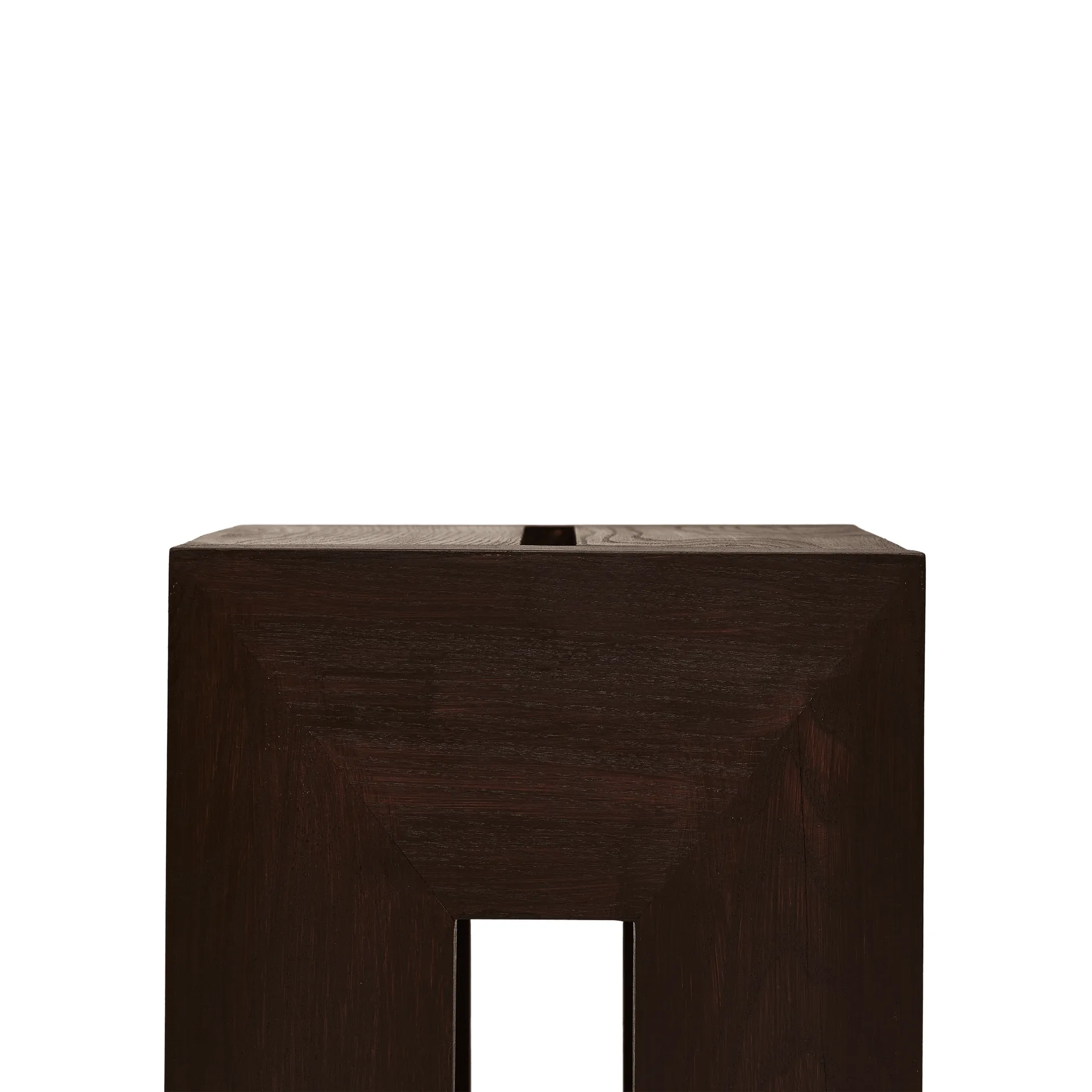 Monolith 사이드 테이블, Dark brown ash, 29x29x36 cm Form & Refine