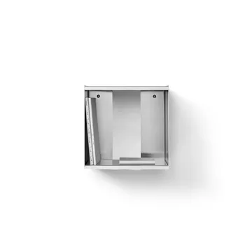 테이퍼 큐브 박스 벽 선반 - Stainless steel, 34x35 cm - Form & Refine