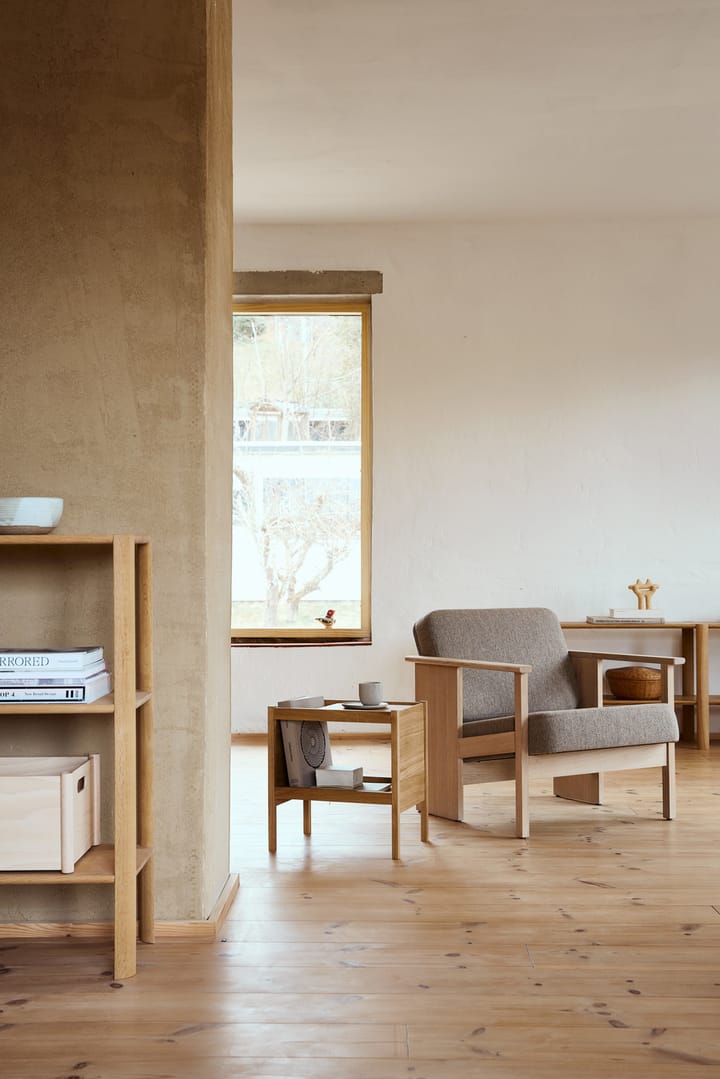 블록 라운지 체어, White oak-Hallingdal 65-0227 Form & Refine
