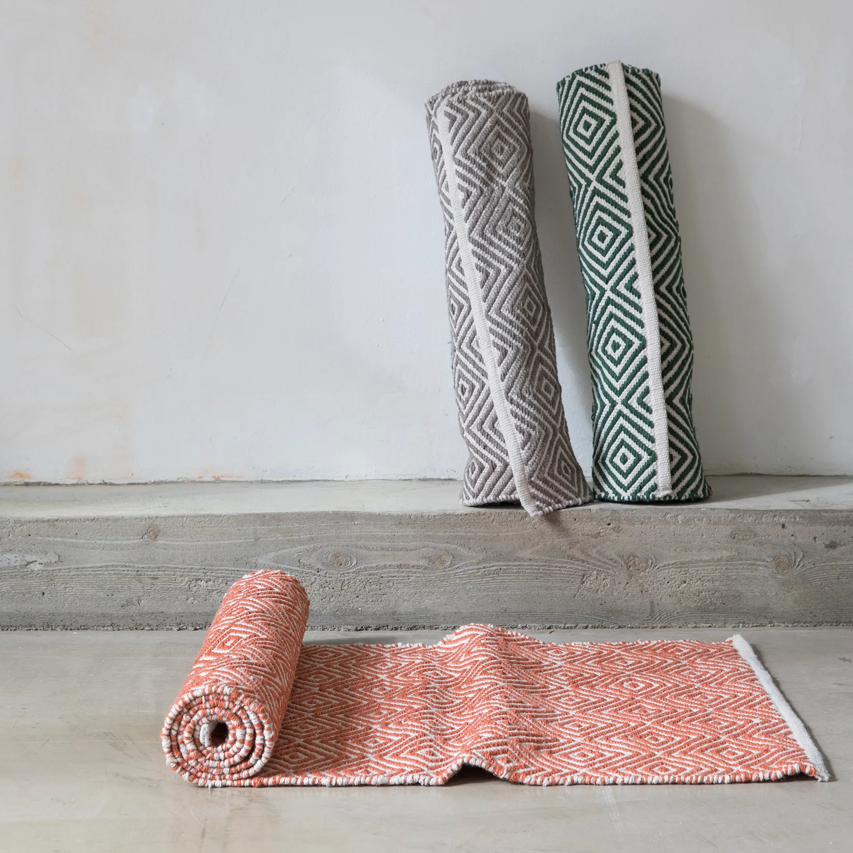 다이아몬드 PVC 러그 70x200 cm, Green Formgatan | 폼가탄