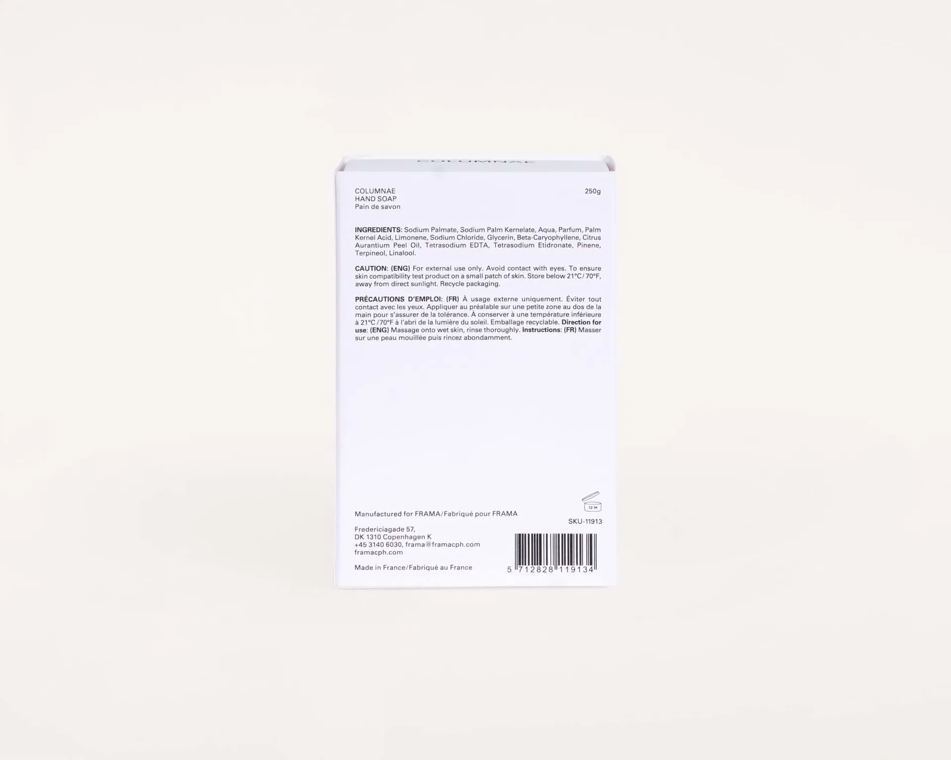 FRAMA 고체 비누 250 g, Columnae FRAMA