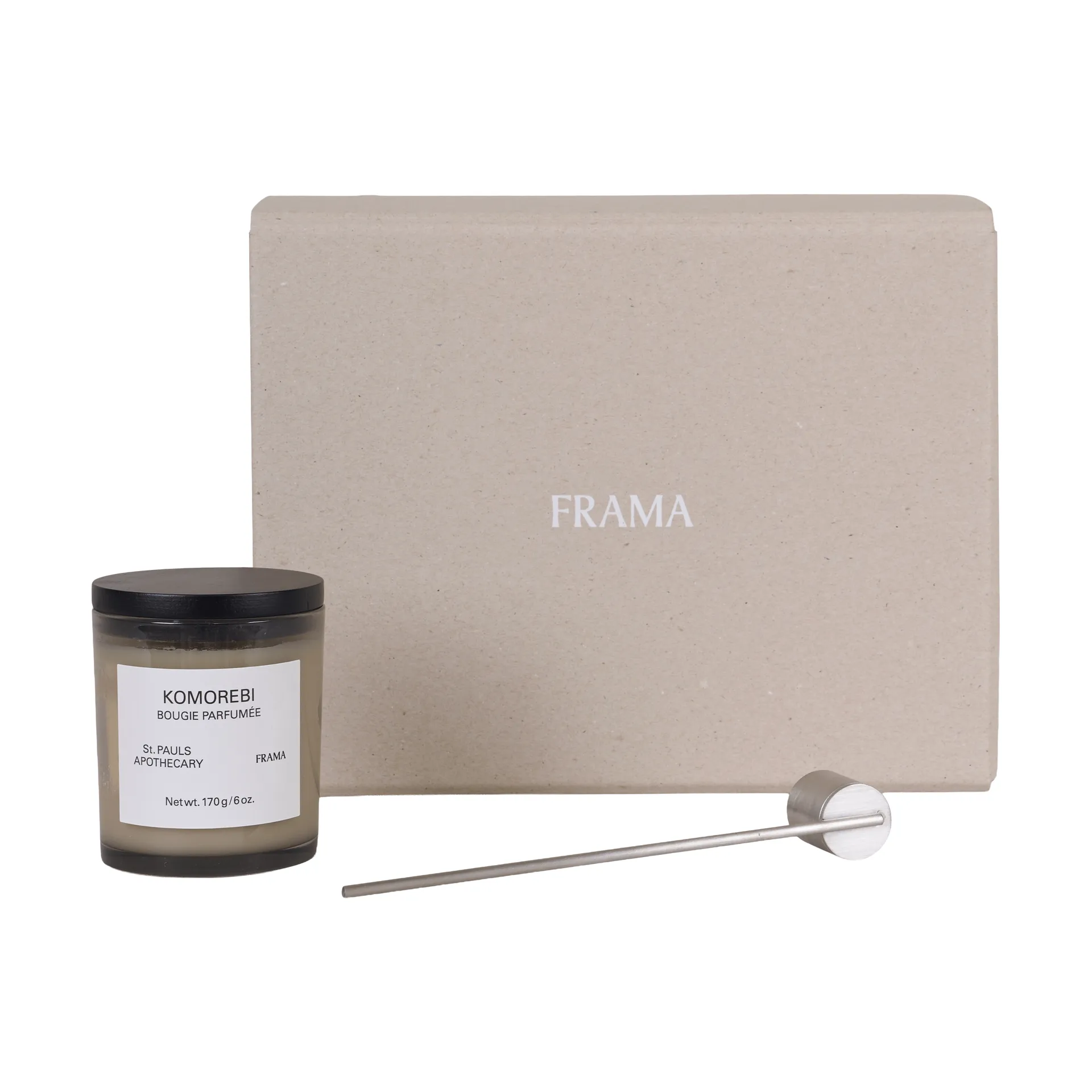 FRAMA 향초 + 캔들 스너퍼 선물 세트, Komorebi FRAMA