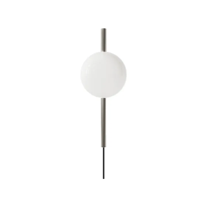 Ovoid Single vägglampa - Stainless steel-opal glass - FRAMA