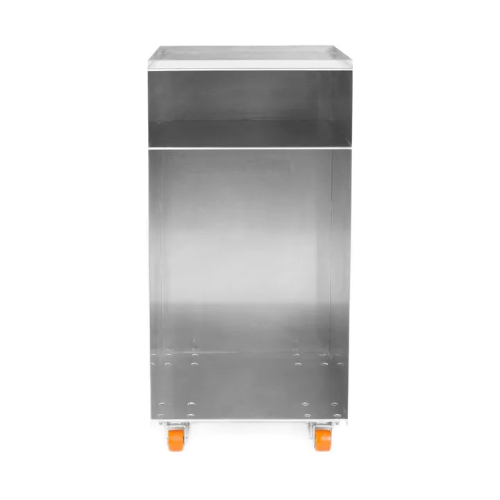 Rivet Cart avlastningsbord med hjul - 알루미늄, 32,8x33,8x65 cm - FRAMA