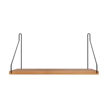 Single Shelf 벽 선반 - 오크-블랙, 40x20 cm - FRAMA