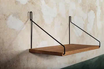 Single Shelf 벽 선반 - 오크-블랙, 40x20 cm - FRAMA