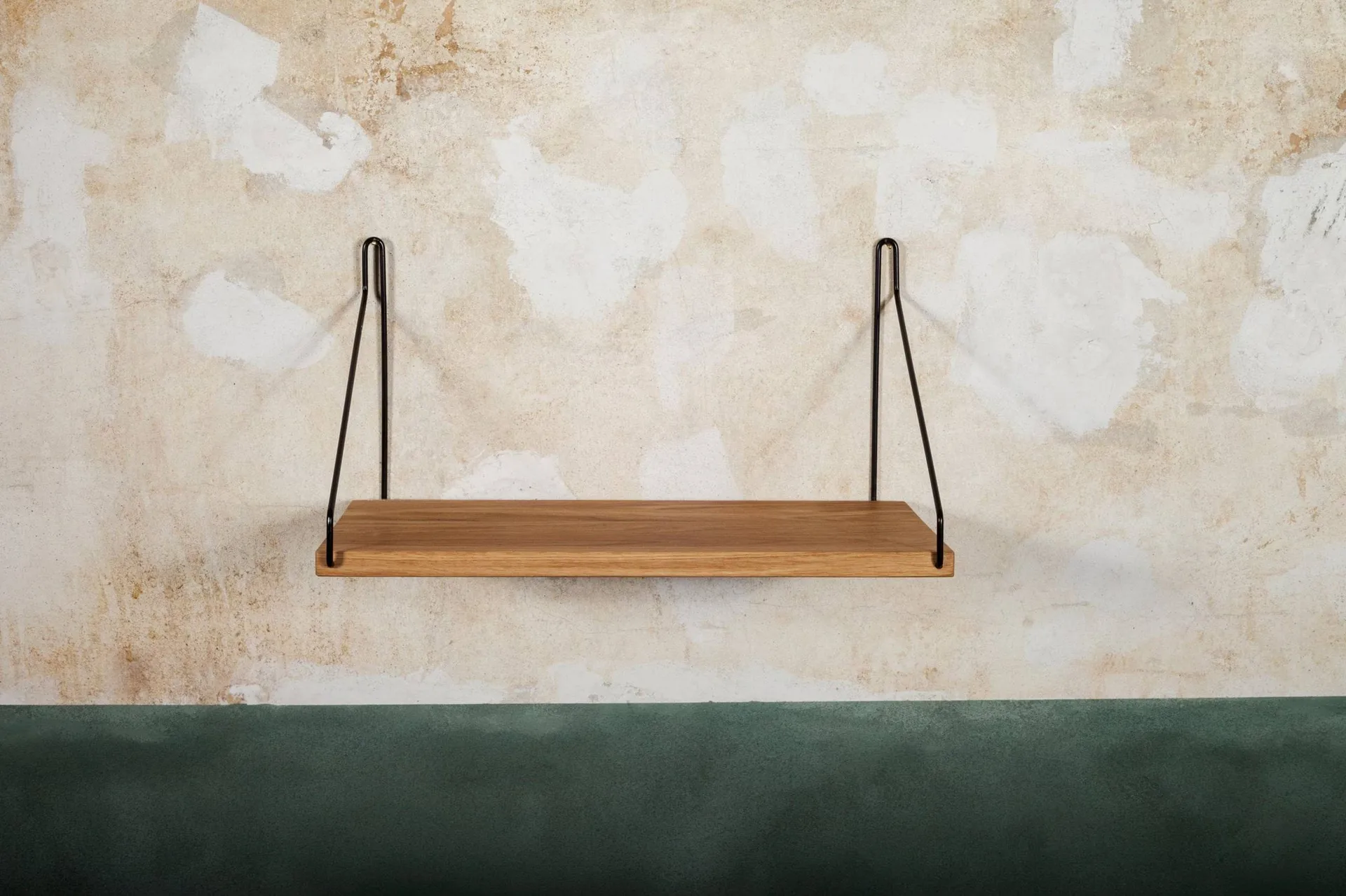 Single Shelf 벽 선반, 오크-블랙, 40x20 cm FRAMA