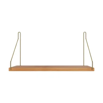 Single Shelf 벽 선반 - 오크-황동, 40x20 cm - FRAMA