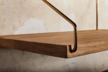 Single Shelf 벽 선반 - 오크-황동, 40x20 cm - FRAMA