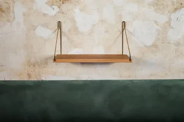 Single Shelf 벽 선반 - 오크-황동, 40x20 cm - FRAMA