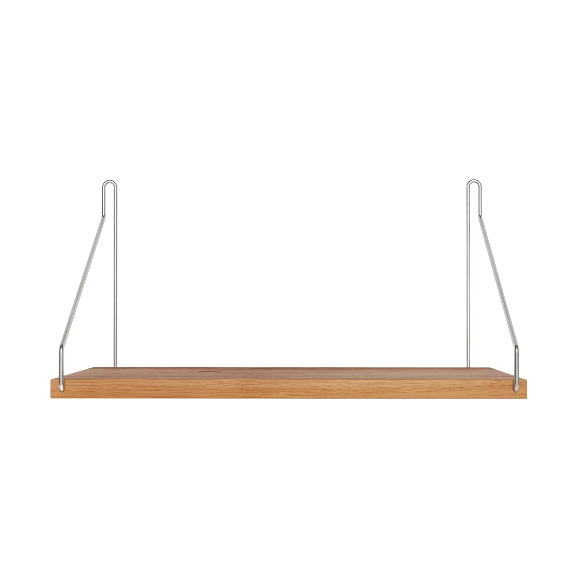 Single Shelf 벽 선반, 오크-스테인리스 스틸, 40x20 cm FRAMA