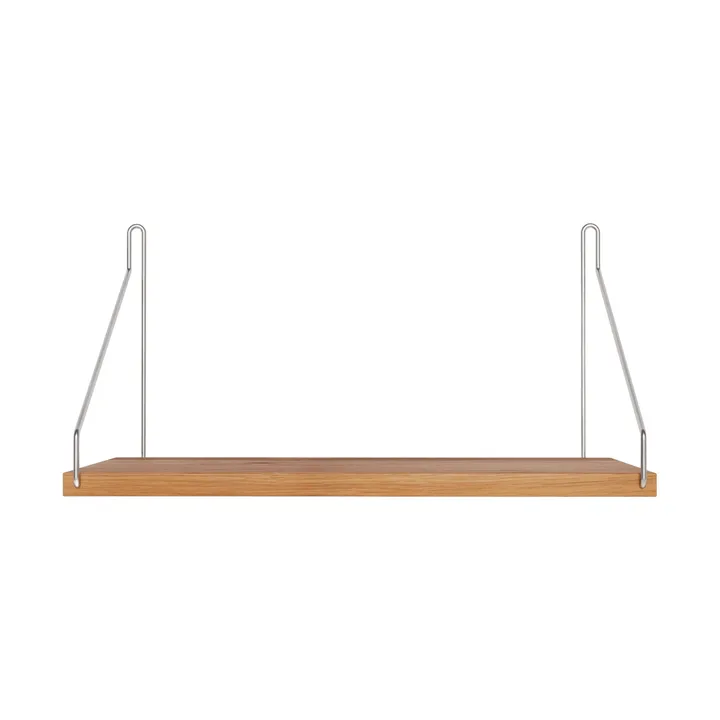 Single Shelf 벽 선반 - 오크-스테인리스 스틸, 40x20 cm - FRAMA