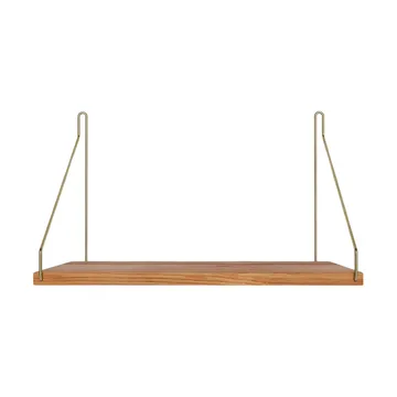 Single Shelf 벽 선반 - 오크-황동, 40x27 cm - FRAMA