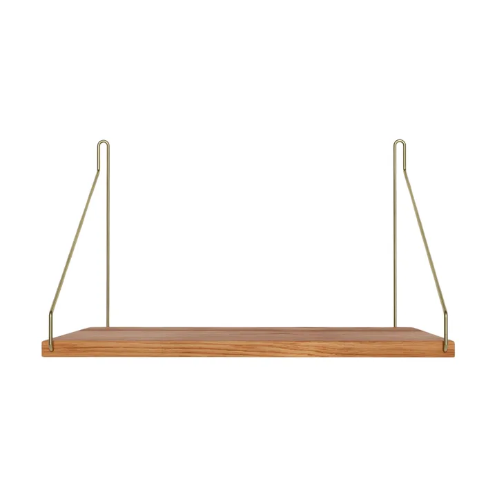 Single Shelf 벽 선반 - 오크-황동, 40x27 cm - FRAMA