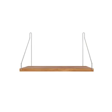 Single Shelf 벽 선반 - 오크-스테인리스 스틸, 40x27 cm - FRAMA