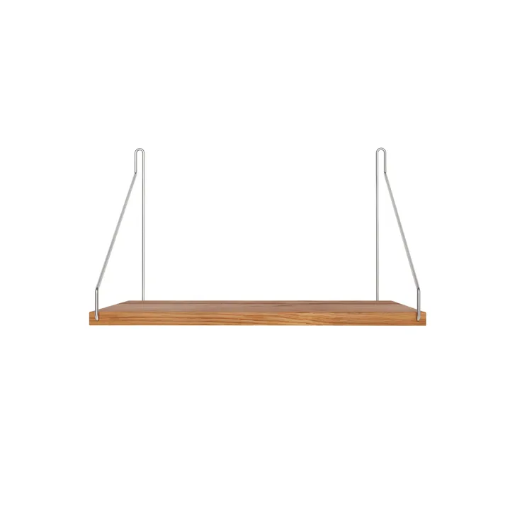 Single Shelf 벽 선반 - 오크-스테인리스 스틸, 40x27 cm - FRAMA