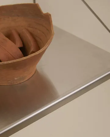 Single Shelf 벽 선반 - 스테인리스 스틸, 40x27 cm - FRAMA
