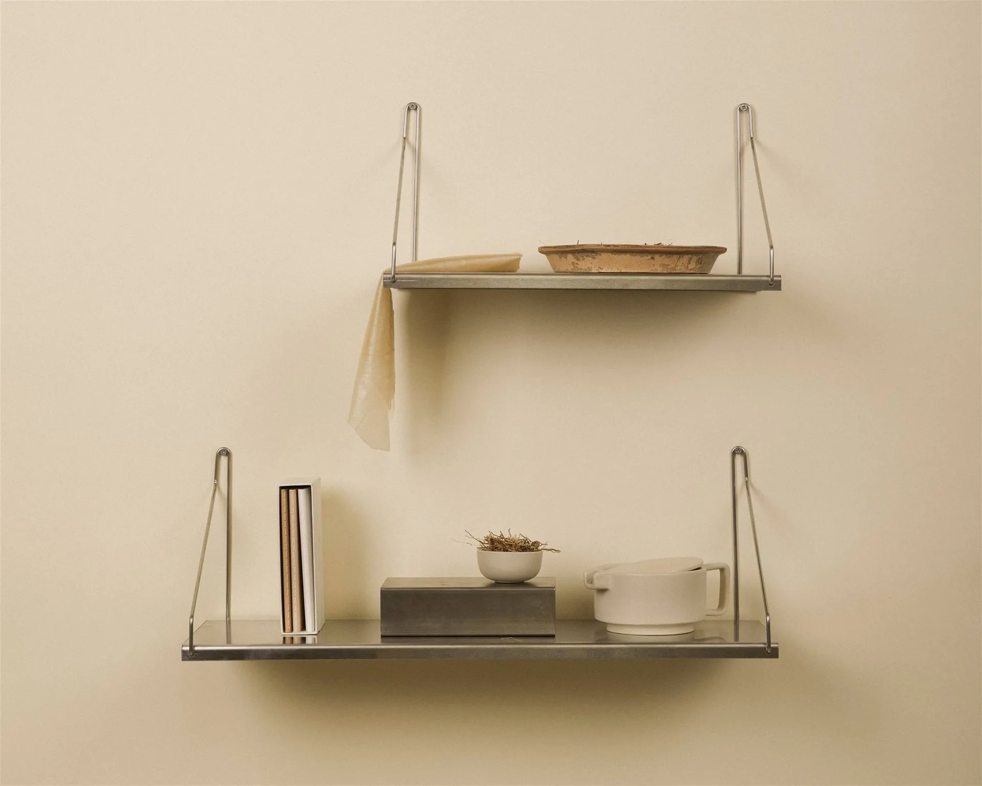 Single Shelf 벽 선반, 스테인리스 스틸, 40x27 cm FRAMA