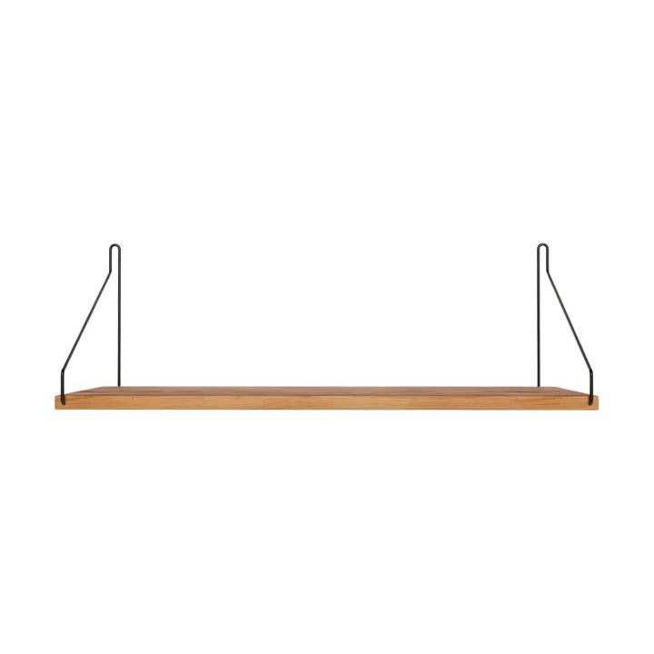 Single Shelf 벽 선반 - 오크-블랙, 60x20 cm - FRAMA