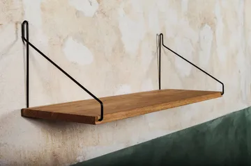 Single Shelf 벽 선반 - 오크-블랙, 60x20 cm - FRAMA