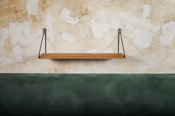Single Shelf 벽 선반 - 오크-블랙, 60x20 cm - FRAMA