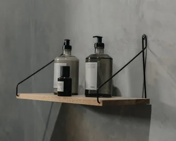 Single Shelf 벽 선반 - 오크-블랙, 60x20 cm - FRAMA