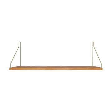 Single Shelf 벽 선반 - 오크-황동, 60x20 cm - FRAMA