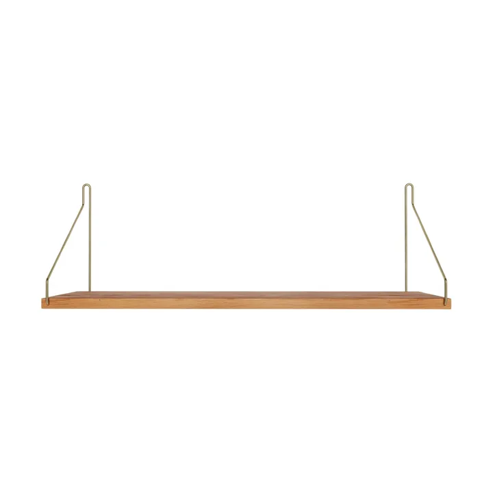 Single Shelf 벽 선반 - 오크-황동, 60x20 cm - FRAMA